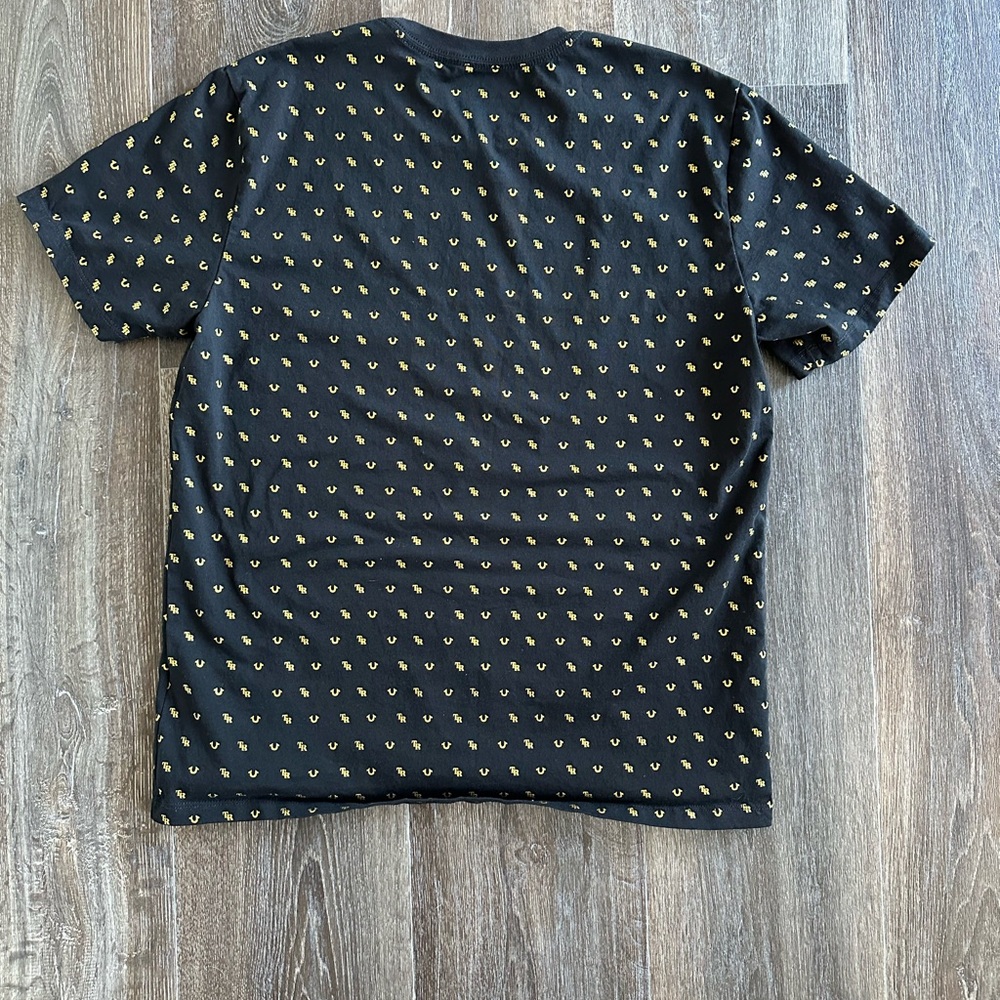 True Religion Black T-Shirt with Gold Accents - Picture 2 of 4